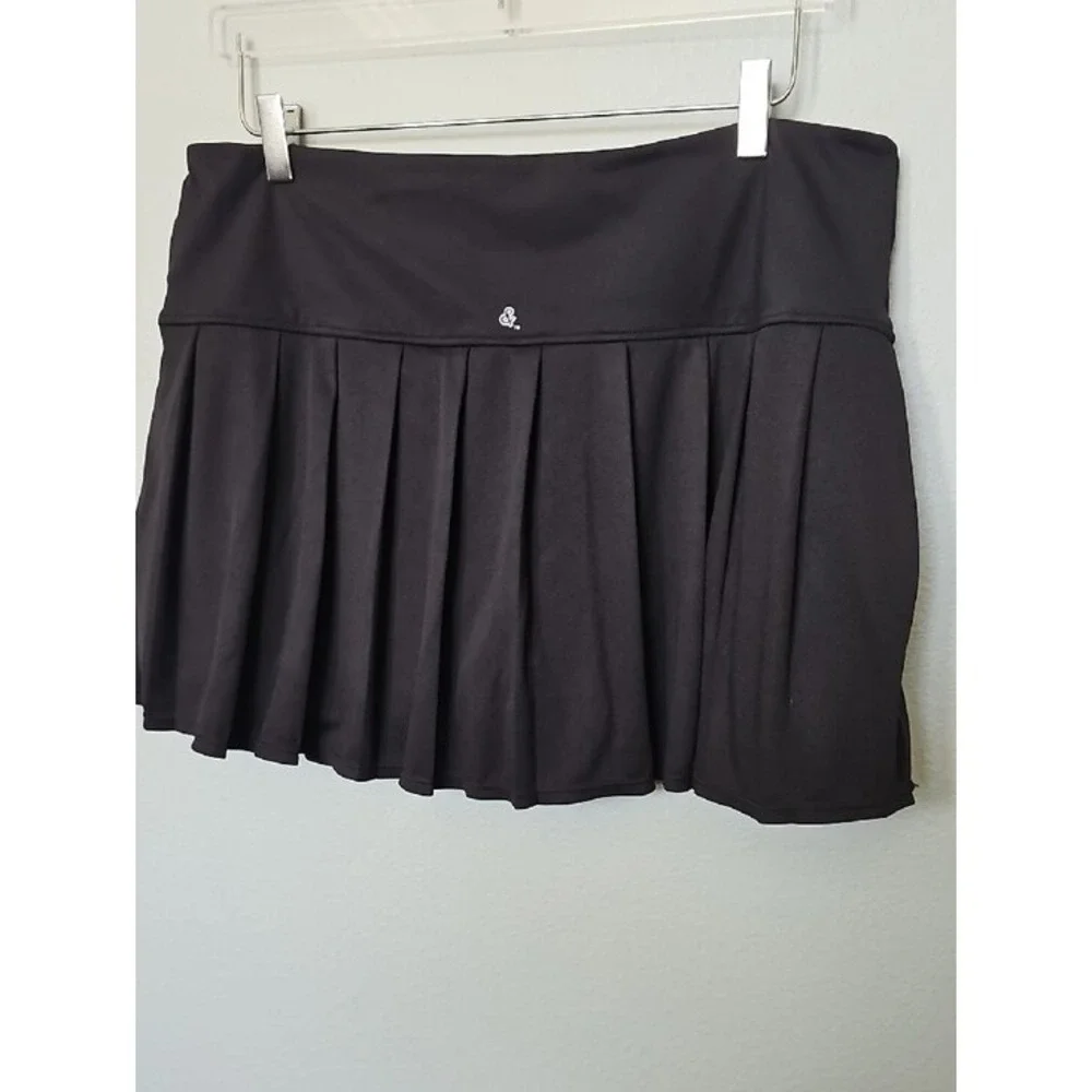 Love & Sports Pleated Tennis Skort Athleisure Activewear XXXL 22 Black